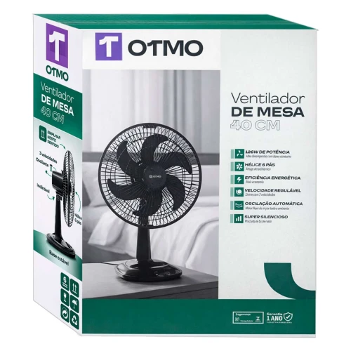 Ref. 056925 Ventilador de mesa 40cm 6 pás 126w 220v R$159,00