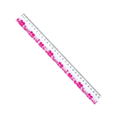 Régua plástica 30cm decorada sortidas BRW