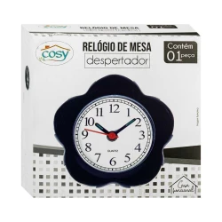 Relógio de mesa despertador 10cm flor