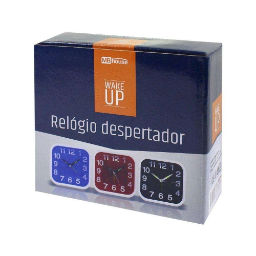 Relógio de mesa quadrado liso 10cm sortidos