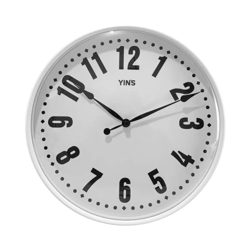 Relógio de parede redondo 28cm branco