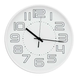 Relógio de parede redondo 30cm preto/branco sortidos 8595 Y888