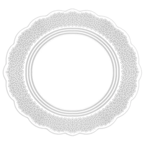 Renda celofane redondo 48cm isabelli branco com 50 unidades