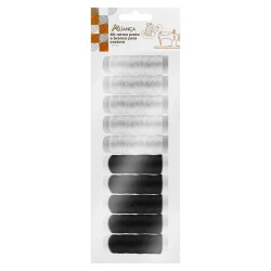 Retroz preto e branco com 10 unidades Aliança