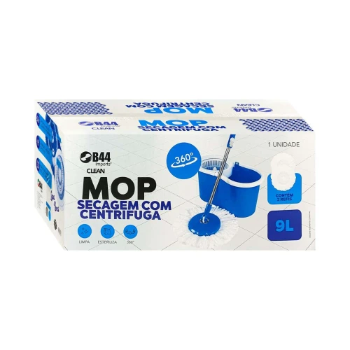 Rodo mop giratório balde 09 litros B44 Imports