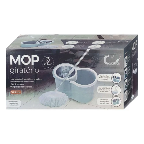 Rodo mop giratório balde 10 litros sortidos Casavita