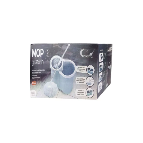 Rodo mop giratório balde 10 litros