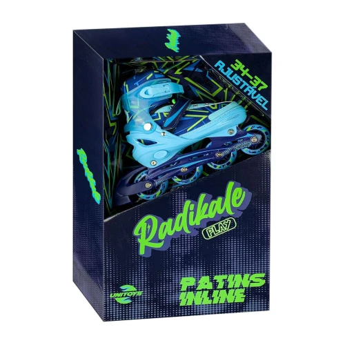 Roller patins 34/37 menino inline azul Unitoys