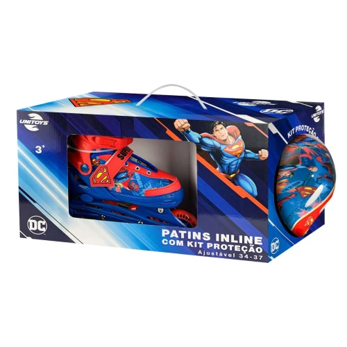 Roller patins kit 34/37 menino inline Superman Unitoys