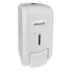 Saboneteira para parede com reservatório 800ml branco com logo Moinho Saboneteira para parede com reservatório 800ml branco com logo Moinho