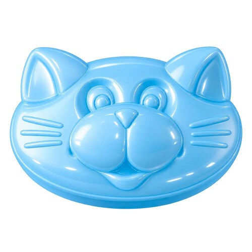 Saboneteira plástica com tampa baby gato Rosa-azul Saboneteira plástica com tampa baby gato Rosa-azul