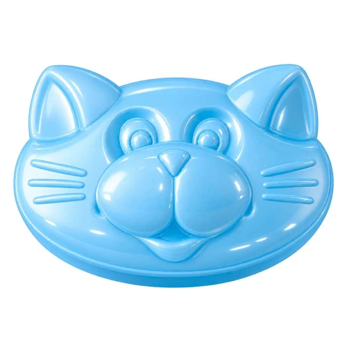 Saboneteira plástica com tampa baby gato Rosa-azul