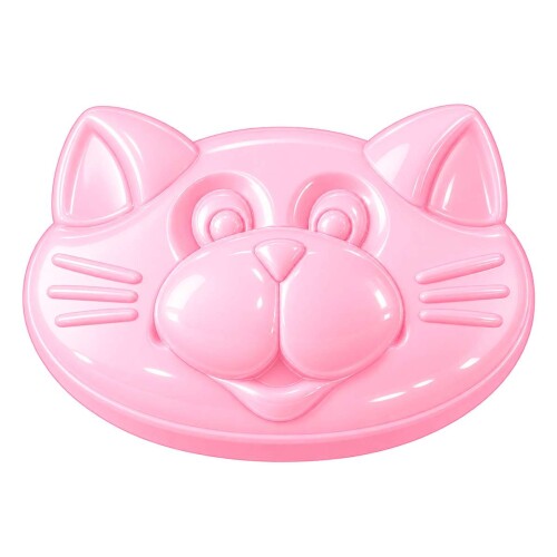 Saboneteira plástica com tampa baby gato Rosa-azul Saboneteira plástica com tampa baby gato Rosa-azul