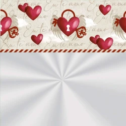 Saco celofane 45x59cm barrado Amor Real Cromus