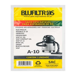 Saco descartável para aspirador de pó A-10 Blufiltros