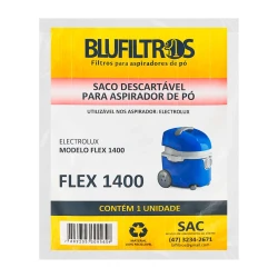 Saco descartável para aspirador de pó flex 1400 Blufiltros