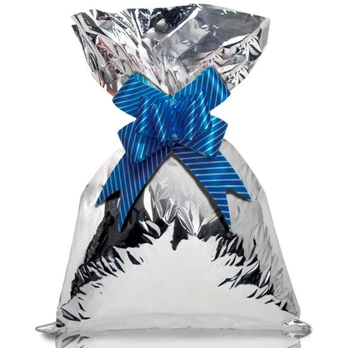 Saco metalizado 15x29cm liso sortidos com 50 unidades