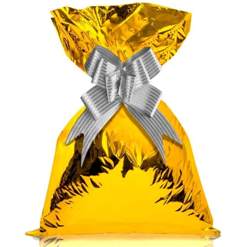 Saco metalizado 15x29cm liso sortidos com 50 unidades