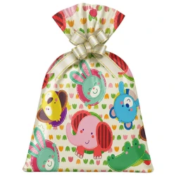 Saco metalizado 15x22cm infantil sortido com 50 unidades