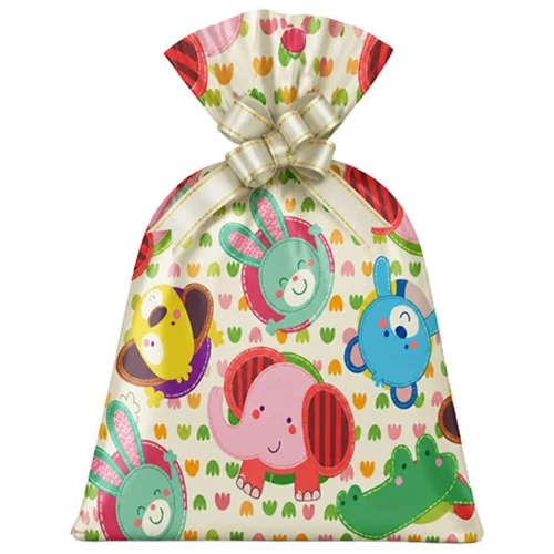 Saco metalizado 15x22cm infantil sortido com 50 unidades Saco metalizado 15x22cm infantil sortido com 50 unidades