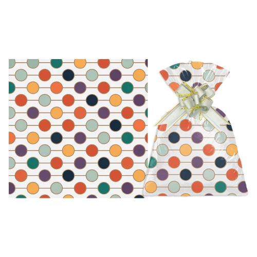 Saco metalizado 20x29cm feminino Confete com 50 unidades Gala
