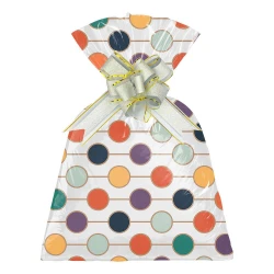 Saco metalizado 20x29cm feminino Confete com 50 unidades Gala