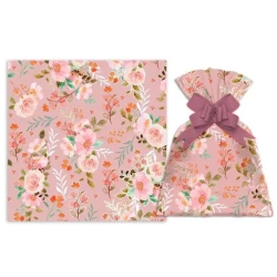 Saco metalizado 25x35cm feminino Sweet Rose com 50 unidades Gala