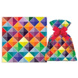 Saco metalizado 25x35cm neutro Losango com 50 unidades Gala