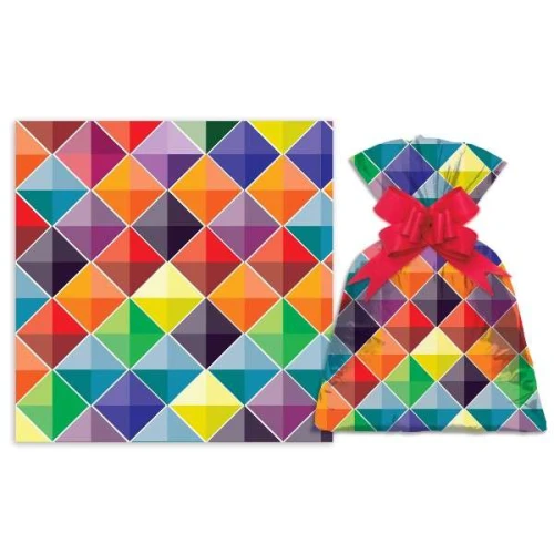 Saco metalizado 20x29cm neutro Losango com 50 unidades Gala