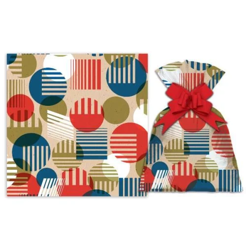 Saco metalizado 25x35cm neutro Circulos com 50 unidades Gala