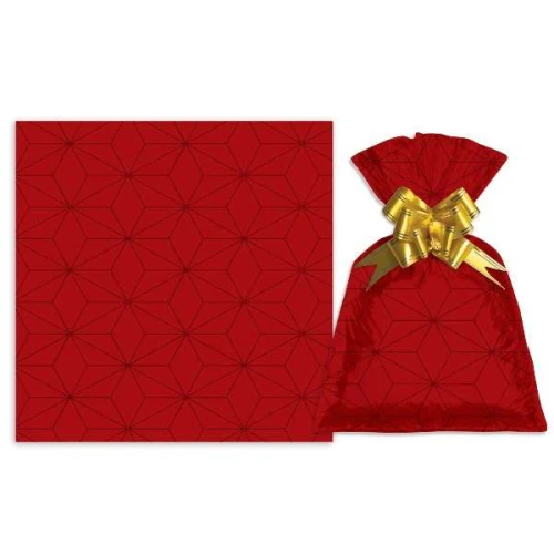 Saco metalizado 20x29cm neutro cubos com 50 unidades Gala