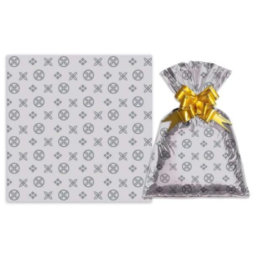 Saco metalizado 20x29cm neutro modelos variados com 50 unidades