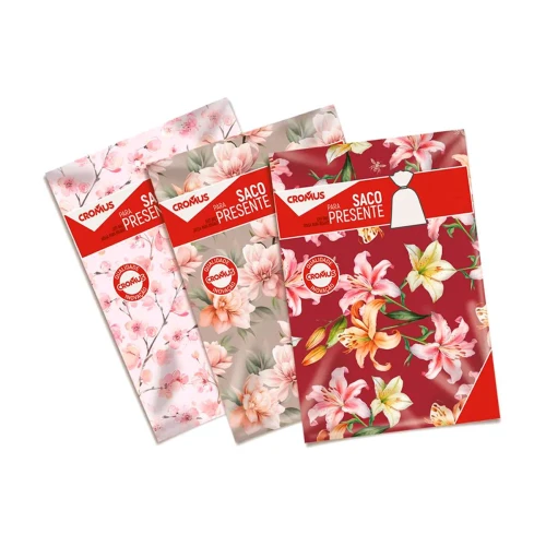 Saco metalizado 45x59cm Feminino sortidos com 50 unidades Cromus