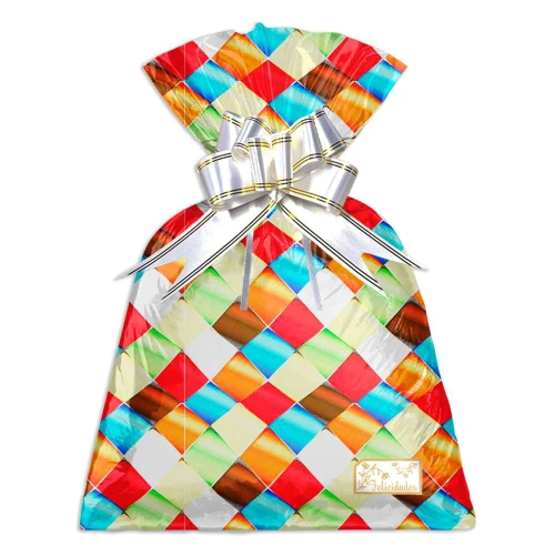 Saco metalizado 30x45cm com laço e etiqueta 03 unidades Cromus Saco metalizado 30x45cm com laço e etiqueta 03 unidades Cromus