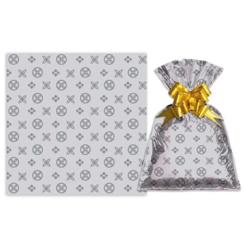 Saco metalizado 25x35cm neutro modelos variados com 50 unidades