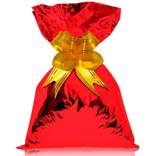 Saco metalizado 15x29cm liso sortidos com 50 unidades