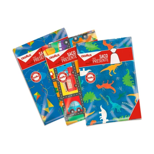 Saco metalizado 45x59cm Infantil Menino sortidos com 25 unidades Cromus