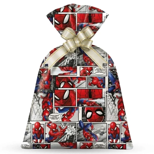 Saco metalizado 50x70cm infantil spider man com 40 unidades Saco metalizado 50x70cm infantil spider man com 40 unidades
