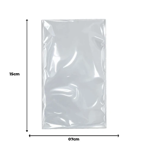 Saco plástico poli 07x15cm com 100 unidades Saco plástico poli 07x15cm com 100 unidades