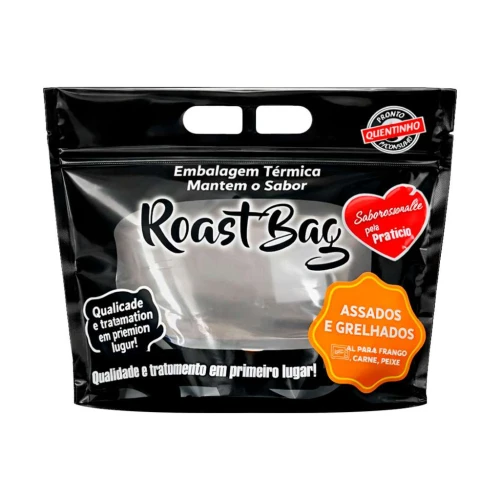 Saco plástico roast bag 28,5x17cm com 100 unidades