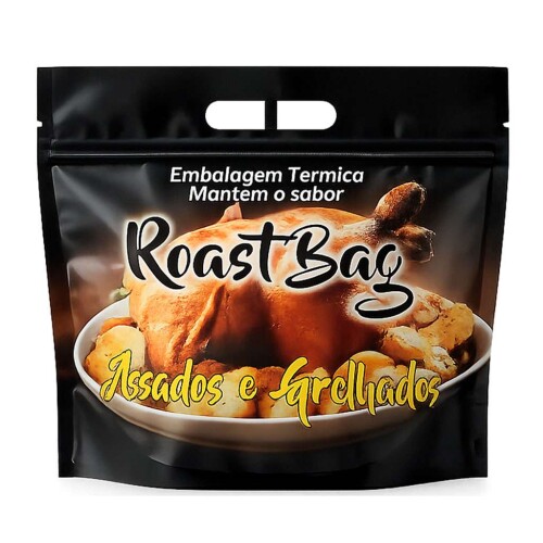 Saco plástico térmico roast bag 34x18cm com 100 unidades