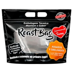 Saco plástico térmico roast bag 34x24cm com 100 unidades