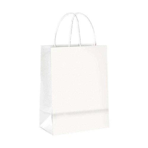Sacola para presente de papel 21,5x15x8cm branco P