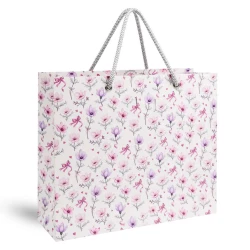 Sacola para presente de papel 26x22cm Flores Jasmine