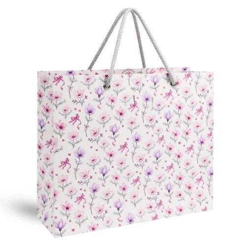 Sacola para presente de papel 26x22cm Flores Jasmine Sacola para presente de papel 26x22cm Flores Jasmine