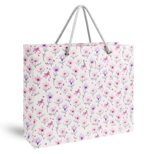 Sacola para presente de papel 26x22cm Flores Jasmine Sacola para presente de papel 26x22cm Flores Jasmine