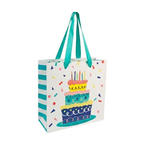 Sacola para presente papel 14,5x15cm happy birthday Sacola para presente papel 14,5x15cm happy birthday