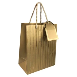 Sacola para presente papel 18cmx23cm decorada listras Amigold