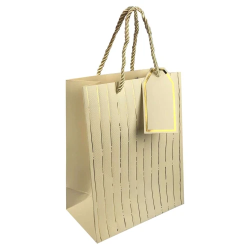 Sacola para presente papel 18cmx23cm decorada listras Amigold