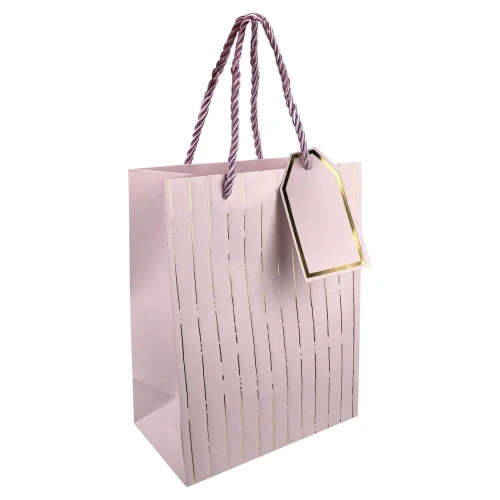 Sacola para presente papel 18cmx23cm decorada listras Amigold